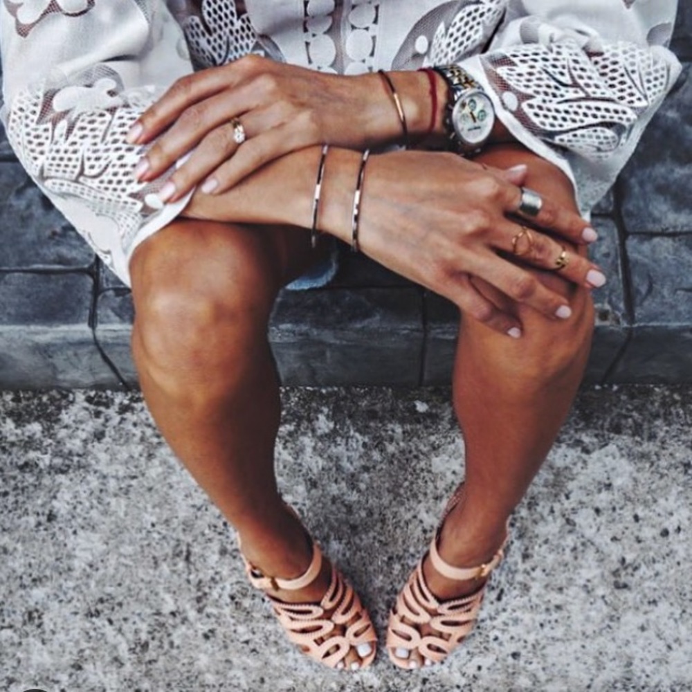 Blush Leather sandals by Jorge Bischoff